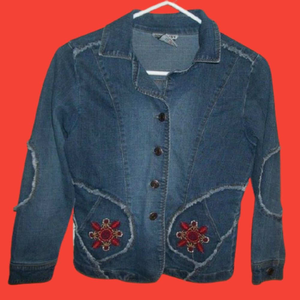 0029 Vintage Denim Jean Jacket Girl Size 10